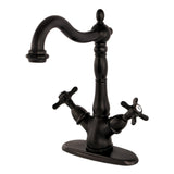 Essex KS1495BEX Two-Handle 1-or-3 Hole Deck Mount Vessel Faucet, Oil Rubbed Bronze