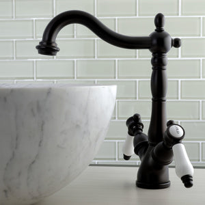 Bel-Air KS1495BPL Two-Handle 1-or-3 Hole Deck Mount Vessel Faucet, Oil Rubbed Bronze