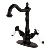 Bel-Air KS1495BPL Two-Handle 1-or-3 Hole Deck Mount Vessel Faucet, Oil Rubbed Bronze