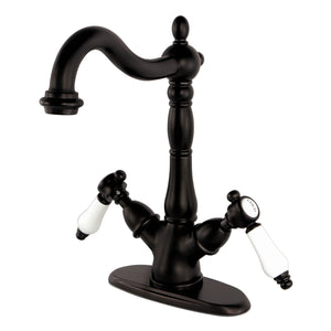 Bel-Air KS1495BPL Two-Handle 1-or-3 Hole Deck Mount Vessel Faucet, Oil Rubbed Bronze