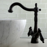 Duchess KS1495PKL Two-Handle 1-or-3 Hole Deck Mount Vessel Faucet, Oil Rubbed Bronze
