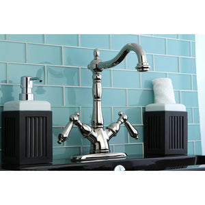 Heritage KS1496AL Two-Handle 1-or-3 Hole Deck Mount Vessel Faucet, Polished Nickel