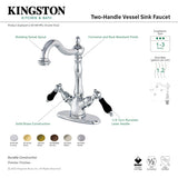 Duchess KS1496PKL Two-Handle 1-or-3 Hole Deck Mount Vessel Faucet, Polished Nickel