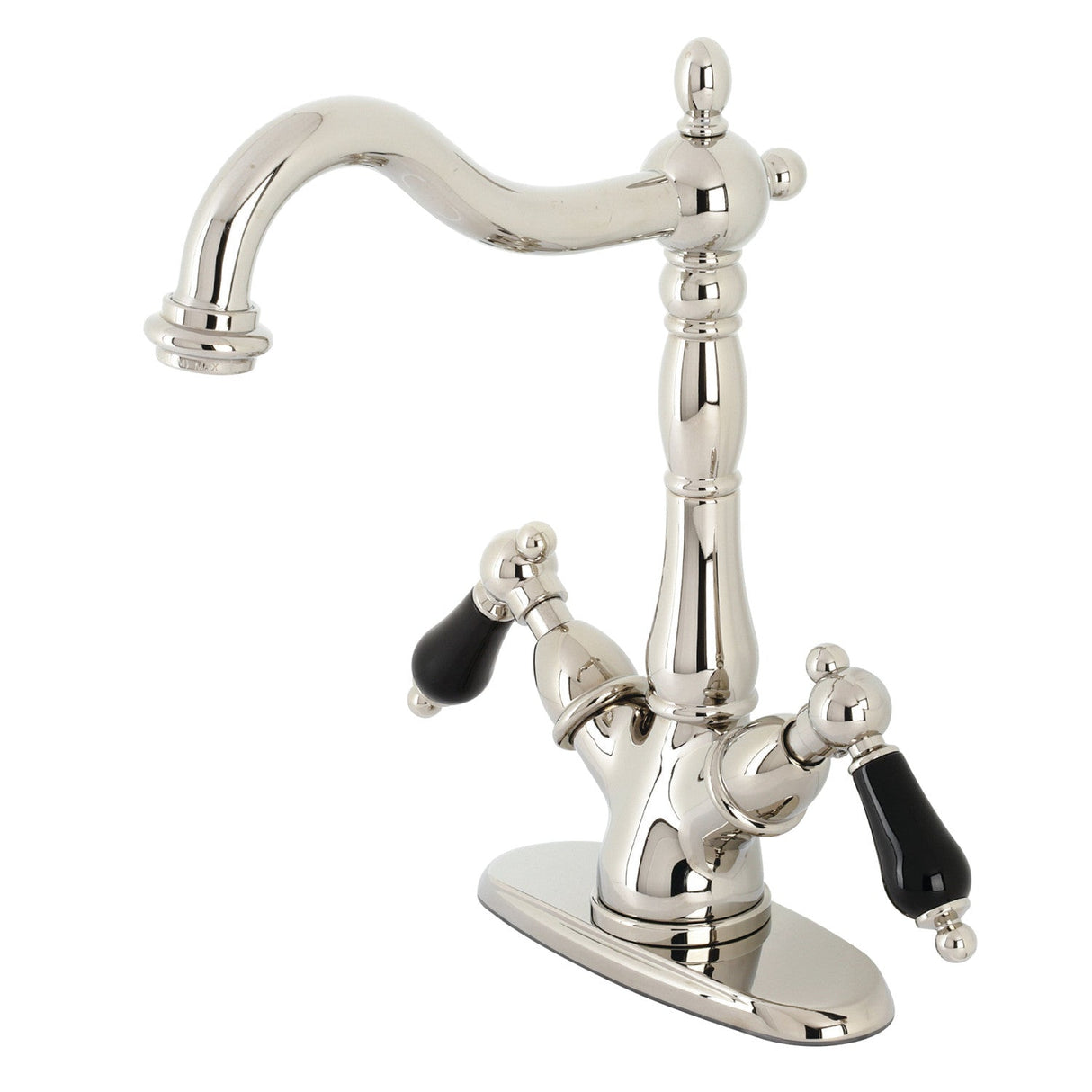 Duchess KS1496PKL Two-Handle 1-or-3 Hole Deck Mount Vessel Faucet, Polished Nickel