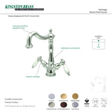 Heritage KS1496PL Two-Handle 1-or-3 Hole Deck Mount Vessel Faucet, Polished Nickel