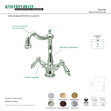 Heritage KS1498AL Two-Handle 1-or-3 Hole Deck Mount Vessel Faucet, Brushed Nickel