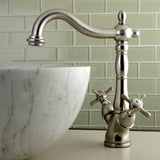 Essex KS1498BEX Two-Handle 1-or-3 Hole Deck Mount Vessel Faucet, Brushed Nickel