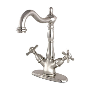 Essex KS1498BEX Two-Handle 1-or-3 Hole Deck Mount Vessel Faucet, Brushed Nickel