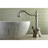Bel-Air KS1498BPL Two-Handle 1-or-3 Hole Deck Mount Vessel Faucet, Brushed Nickel