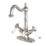 Bel-Air KS1498BPL Two-Handle 1-or-3 Hole Deck Mount Vessel Faucet, Brushed Nickel