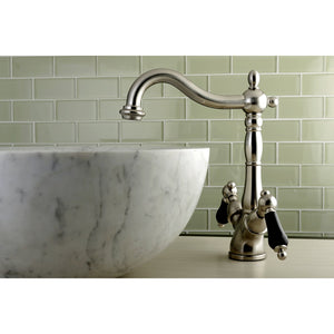 Duchess KS1498PKL Two-Handle 1-or-3 Hole Deck Mount Vessel Faucet, Brushed Nickel