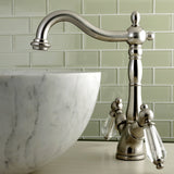 Wilshire KS1498WLL Two-Handle 1-or-3 Hole Deck Mount Vessel Faucet, Brushed Nickel