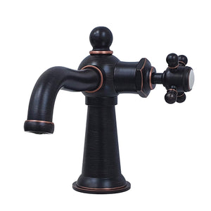 Nautical KS154BXNB Single-Handle 1-Hole Deck Mount Bathroom Faucet with Push Pop-Up, Naples Bronze