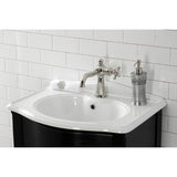 Nautical KS154BXPN Single-Handle 1-Hole Deck Mount Bathroom Faucet with Push Pop-Up, Polished Nickel