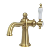 Nautical KS154KLBB Single-Handle 1-Hole Deck Mount Bathroom Faucet with Push Pop-Up, Brushed Brass