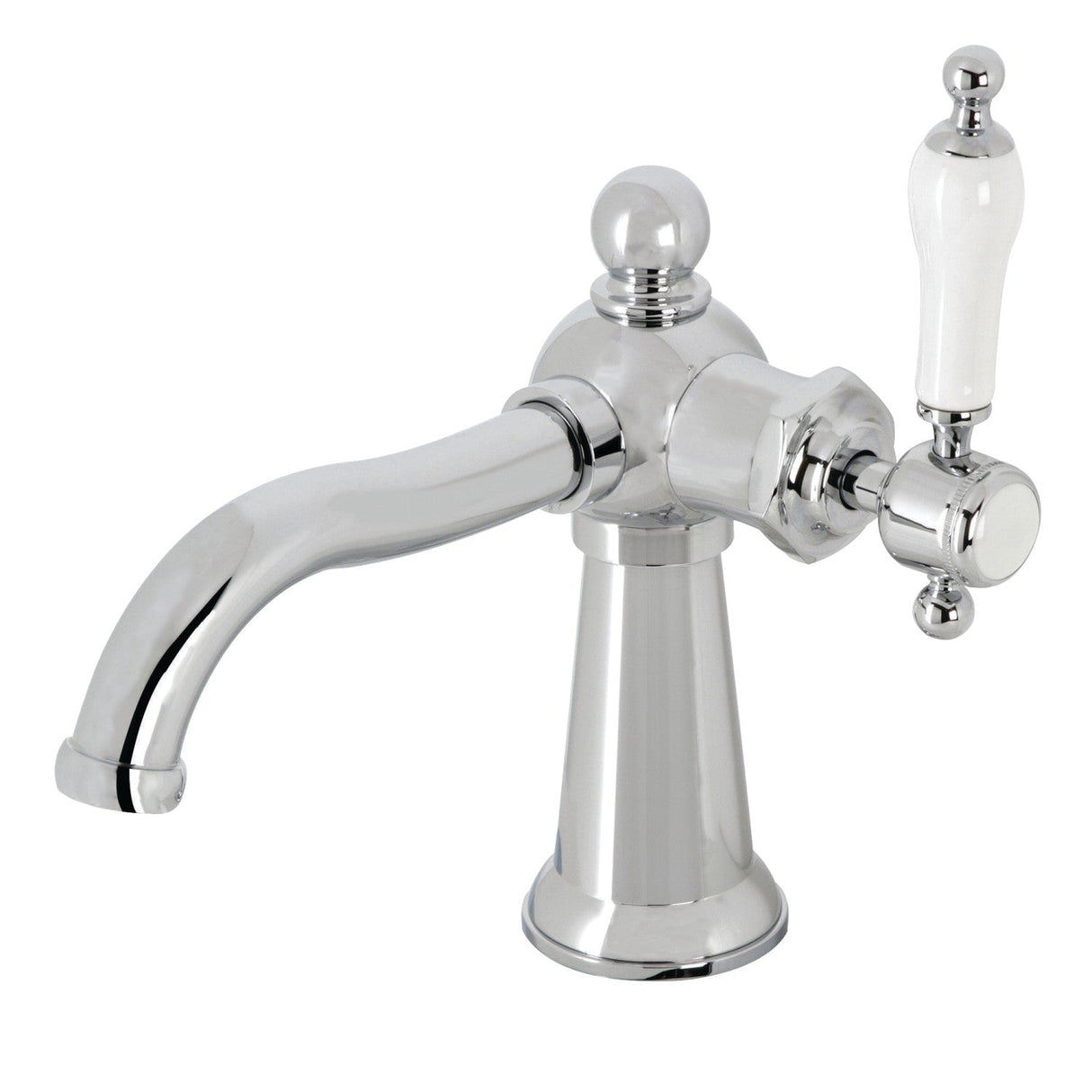 Nautical KS154KLCP Single-Handle 1-Hole Deck Mount Bathroom Faucet with Push Pop-Up, Polished Chrome