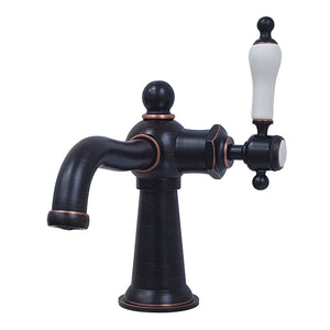Nautical KS154KLNB Single-Handle 1-Hole Deck Mount Bathroom Faucet with Push Pop-Up, Naples Bronze