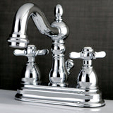Essex KS1601BEX Two-Handle 3-Hole Deck Mount 4" Centerset Bathroom Faucet with Brass Pop-Up, Polished Chrome