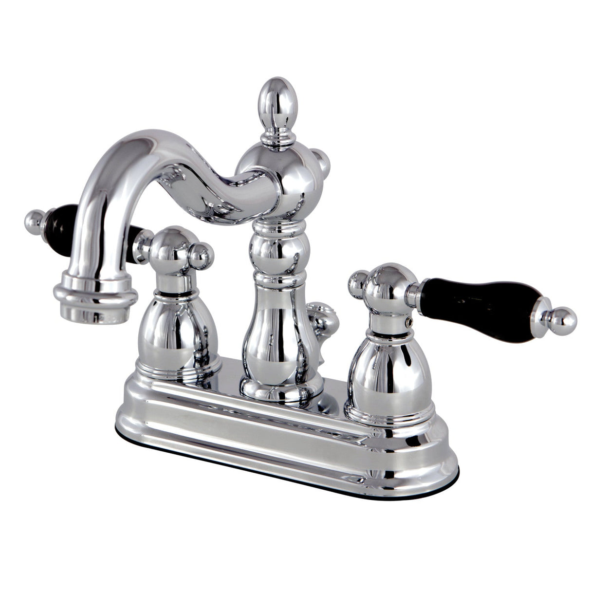 Duchess KS1601PKL Two-Handle 3-Hole Deck Mount 4" Centerset Bathroom Faucet with Brass Pop-Up, Polished Chrome