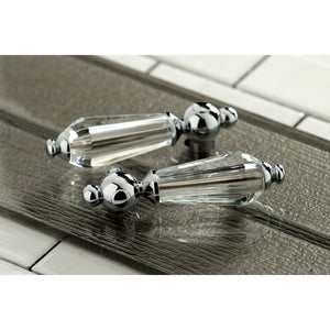 Wilshire KS1601WLL Two-Handle 3-Hole Deck Mount 4" Centerset Bathroom Faucet with Brass Pop-Up, Polished Chrome