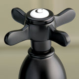 Essex KS1605BEX Two-Handle 3-Hole Deck Mount 4" Centerset Bathroom Faucet with Brass Pop-Up, Oil Rubbed Bronze