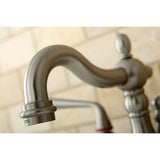Silver Sage KS1608ZL Two-Handle 3-Hole Deck Mount 4" Centerset Bathroom Faucet with Brass Pop-Up, Brushed Nickel