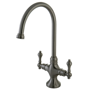 Vintage KS1768ALLS Two-Handle 1-Hole Deck Mount Kitchen Faucet, Brushed Nickel