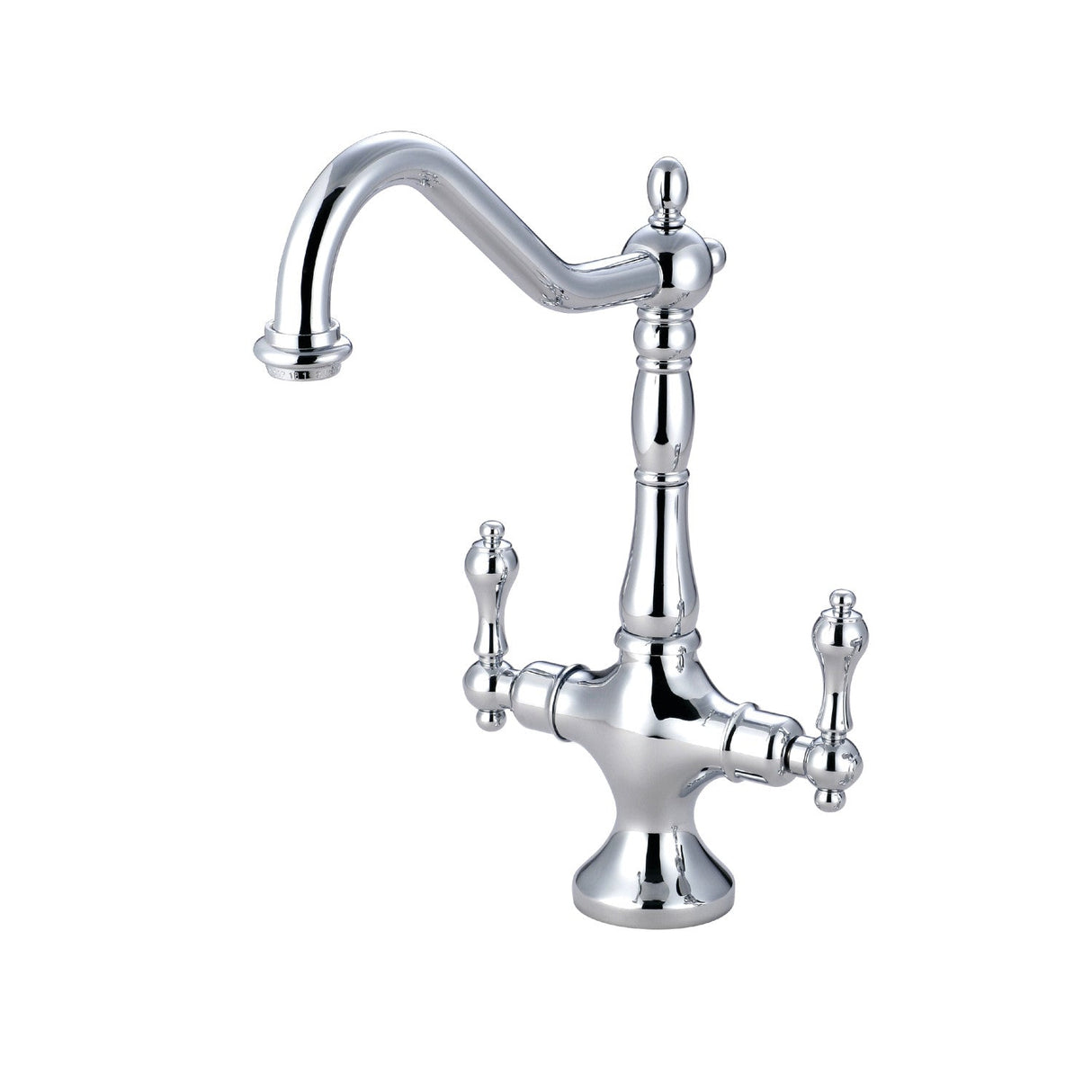 Heritage KS1771ALLS Two-Handle 1-Hole Deck Mount Kitchen Faucet, Polished Chrome