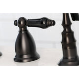 Duchess KS1795PKLBS Two-Handle 4-Hole Deck Mount Widespread Kitchen Faucet with Brass Sprayer, Oil Rubbed Bronze