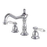 Bel-Air KS1971BPL Two-Handle 3-Hole Deck Mount Widespread Bathroom Faucet with Brass Pop-Up, Polished Chrome