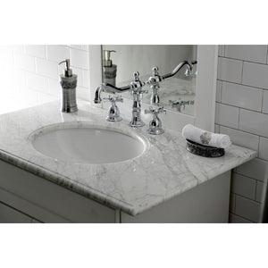 Hamilton KS1971NX Two-Handle 3-Hole Deck Mount Widespread Bathroom Faucet with Brass Pop-Up, Polished Chrome