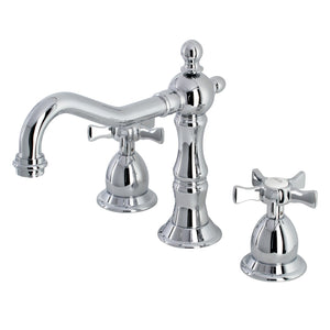 Hamilton KS1971NX Two-Handle 3-Hole Deck Mount Widespread Bathroom Faucet with Brass Pop-Up, Polished Chrome