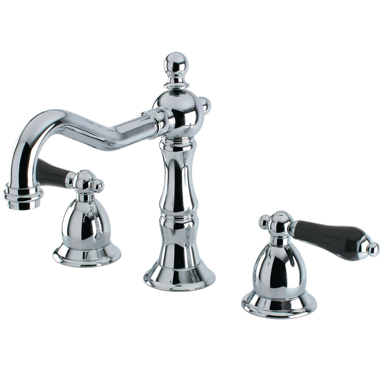 Duchess KS1971PKL Two-Handle 3-Hole Deck Mount Widespread Bathroom Faucet with Brass Pop-Up, Polished Chrome