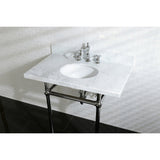 French Country KS1971TX Two-Handle 3-Hole Deck Mount Widespread Bathroom Faucet with Brass Pop-Up, Polished Chrome