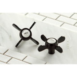 Essex KS1975BEX Two-Handle 3-Hole Deck Mount Widespread Bathroom Faucet with Brass Pop-Up, Oil Rubbed Bronze