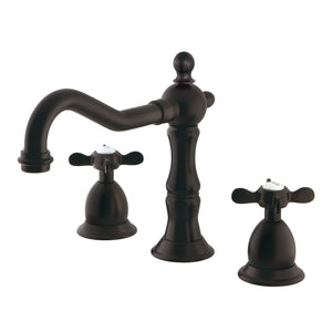 Essex KS1975BEX Two-Handle 3-Hole Deck Mount Widespread Bathroom Faucet with Brass Pop-Up, Oil Rubbed Bronze