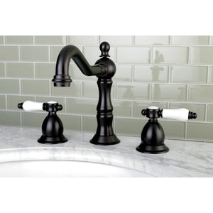 Bel-Air KS1975BPL Two-Handle 3-Hole Deck Mount Widespread Bathroom Faucet with Brass Pop-Up, Oil Rubbed Bronze