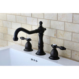 Tudor KS1975TAL Two-Handle 3-Hole Deck Mount Widespread Bathroom Faucet with Brass Pop-Up, Oil Rubbed Bronze