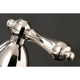 Heritage KS1976AL Two-Handle 3-Hole Deck Mount Widespread Bathroom Faucet with Brass Pop-Up, Polished Nickel
