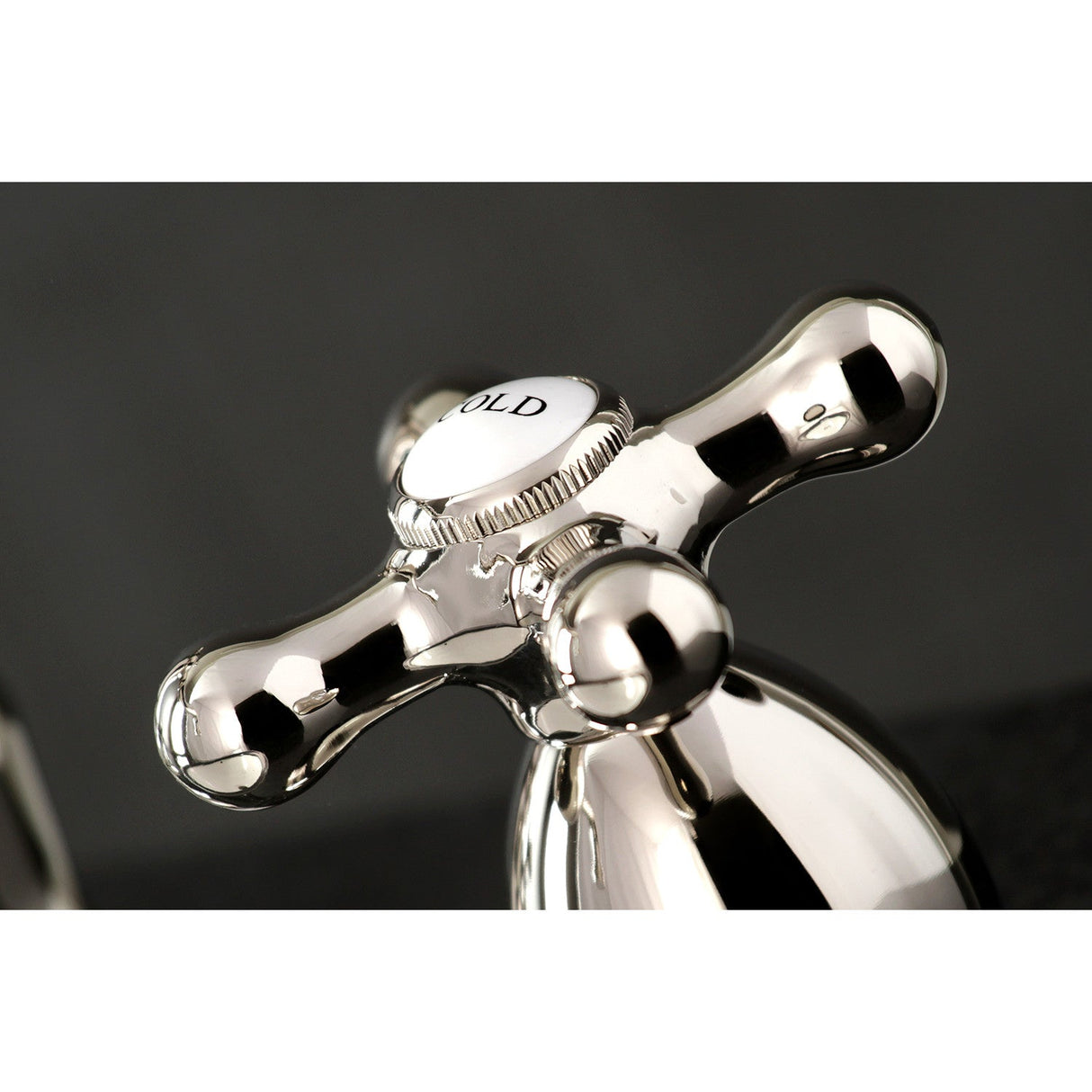 Heritage KS1976AX Two-Handle 3-Hole Deck Mount Widespread Bathroom Faucet with Brass Pop-Up, Polished Nickel