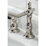 Duchess KS1976PKL Two-Handle 3-Hole Deck Mount Widespread Bathroom Faucet with Brass Pop-Up, Polished Nickel