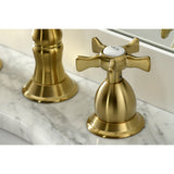 Hamilton KS1977NX Two-Handle 3-Hole Deck Mount Widespread Bathroom Faucet with Brass Pop-Up, Brushed Brass