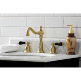 Duchess KS1977PKL Two-Handle 3-Hole Deck Mount Widespread Bathroom Faucet with Brass Pop-Up, Brushed Brass