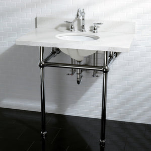 Heritage KS1991AL Two-Handle 3-Hole Deck Mount Widespread Bathroom Faucet with Brass Pop-Up, Polished Chrome