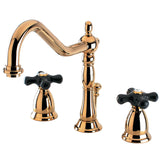 Duchess KS1992PKX Two-Handle 3-Hole Deck Mount Widespread Bathroom Faucet with Brass Pop-Up, Polished Brass