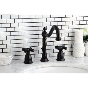 Duchess KS1995PKX Two-Handle 3-Hole Deck Mount Widespread Bathroom Faucet with Brass Pop-Up, Oil Rubbed Bronze