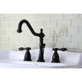 Tudor KS1995TAL Two-Handle 3-Hole Deck Mount Widespread Bathroom Faucet with Brass Pop-Up, Oil Rubbed Bronze