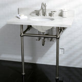 Heritage KS1998AL Two-Handle 3-Hole Deck Mount Widespread Bathroom Faucet with Brass Pop-Up, Brushed Nickel