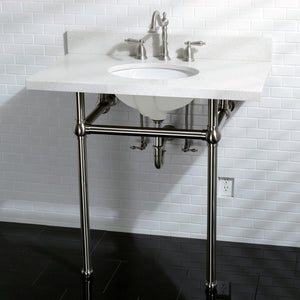 Heritage KS1998AL Two-Handle 3-Hole Deck Mount Widespread Bathroom Faucet with Brass Pop-Up, Brushed Nickel