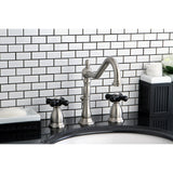 Duchess KS1998PKX Two-Handle 3-Hole Deck Mount Widespread Bathroom Faucet with Brass Pop-Up, Brushed Nickel